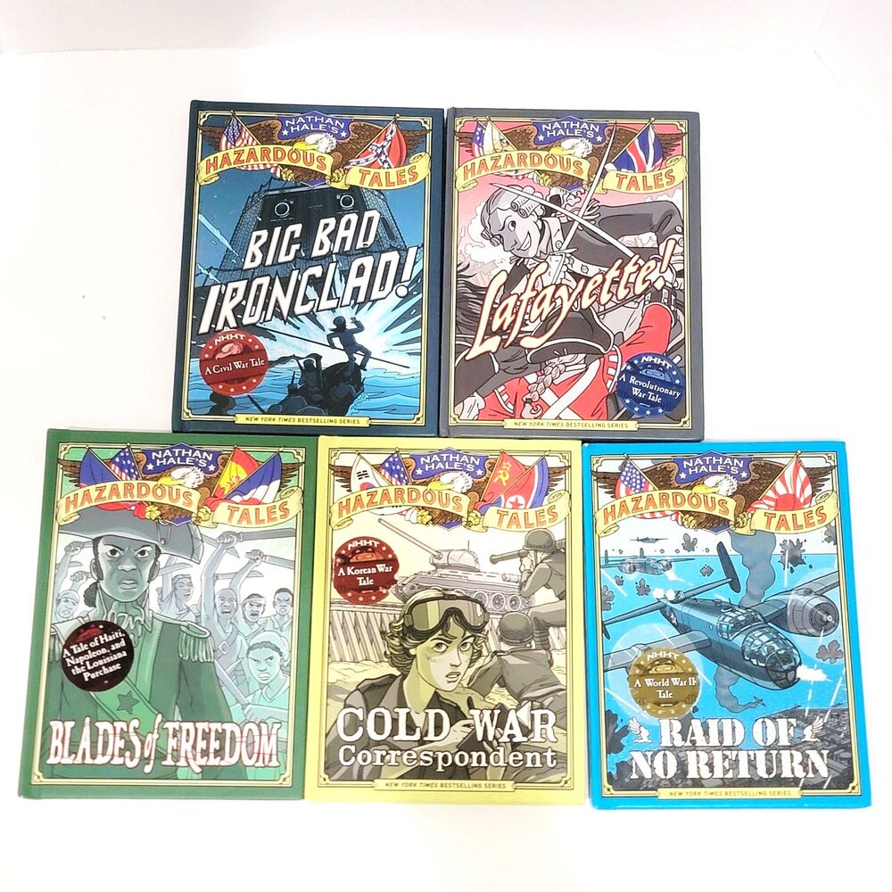 Nathan Hale's Hazardous Tales Lot 5 Hardcover Illustrated History Chapter Books